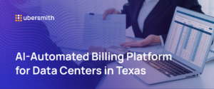 Ubersmith AI-automated billing platform for data centers in Texas — branded blog header.